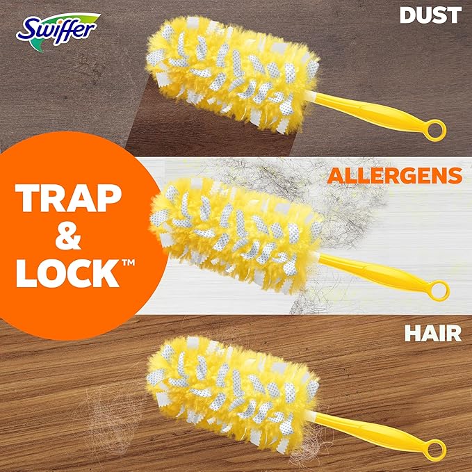 Swiffer Dusters Heavy Duty Multi-Surface Duster Refills for Cleaning, Lavender, 11 Count