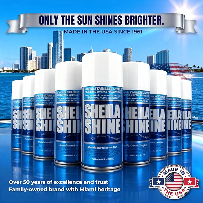 Sheila Shine 3oz Stainless Steel Cleaner and Polish - Cleans, Polishes & Protects Kitchen Appliances, Refrigerators, Sinks, Ovens & Grills - Stainless Cleaner Spray for Residue & Streak Free Shine