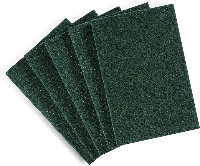 Professional Medium Duty Scouring Pad, Green, 10/Pack