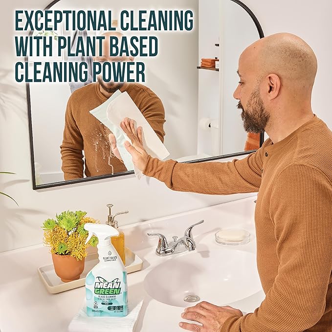 Mean Green Non-Concentrated Ready-to-Use Glass Cleaner, Fresh Scent, 24 Ounce, 6 Pack