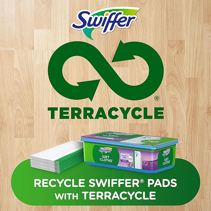 Swiffer Sweeper Wet Mopping Cloths with Febreze Freshness, Lavender Vanilla & Comfort, 24 Count (Pack of 2)