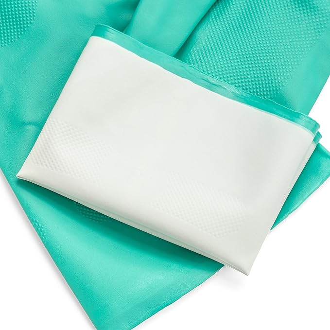 Tusko Products Best Nitrile Rubber Cleaning, Household, Dishwashing Gloves, Latex Free, Vinyl Free, Reusable not Disposable, Small S, (1 Pair)