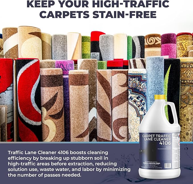 Carpet Traffic Lane Cleaner 4106 - Concentrated Carpet Pre Treatment Stain Remover - Incredible Stain Remover - Ideal for Industrial & Home Rug Cleaning - 1 Gal