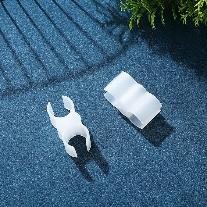 Toyvian Broom-Dustpan Coupling Clip 2pcs Double Pipe Clamp Dustpan Holder Secure Cleaning Link for Broom and Dustpan Set Household Cleaning Tool Accessory