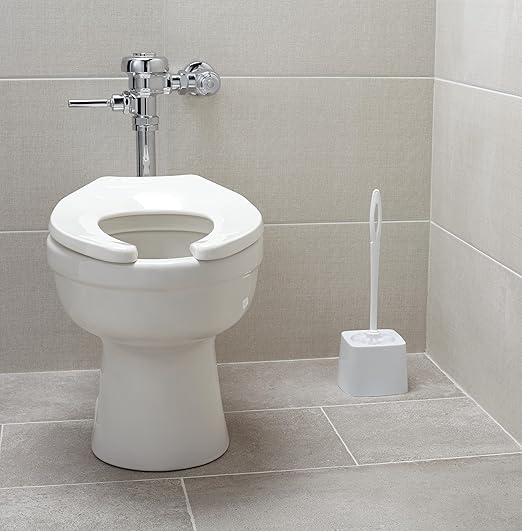 Rubbermaid Commercial Products 15" Toilet Brush, White, Toilet Bowl Brush for Bathroom, Professional/Janitorial Scrub Brush for Toilet