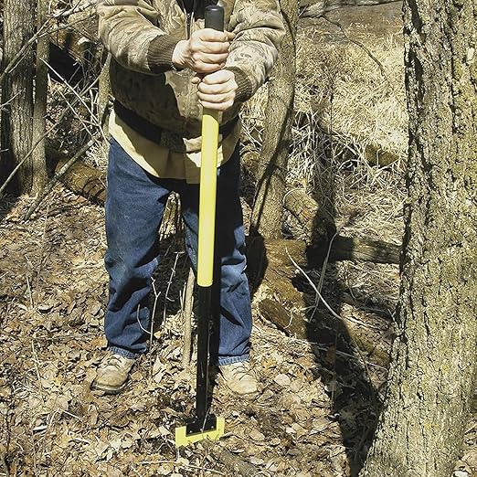 Brush Grubber 18 Inch Heavy Duty Root Buster with Manual Operation Mode and V Shaped Blade for Patio, Lawn, and Garden Equipment, Green