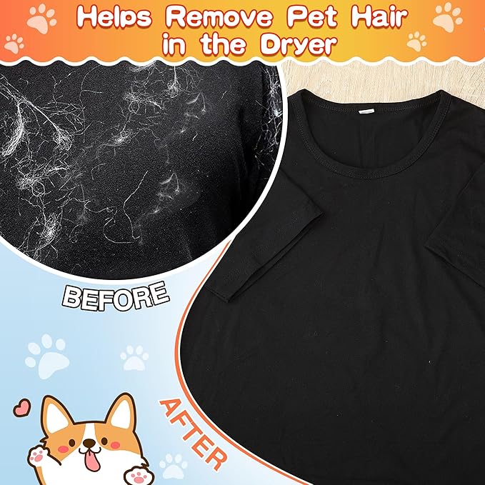 Pet Hair Remover for Laundry, Lint Dryer Sheets, 3 X Pet Hair Fighters, Reduces Static, Adds Softness (Unscented,400 Count)