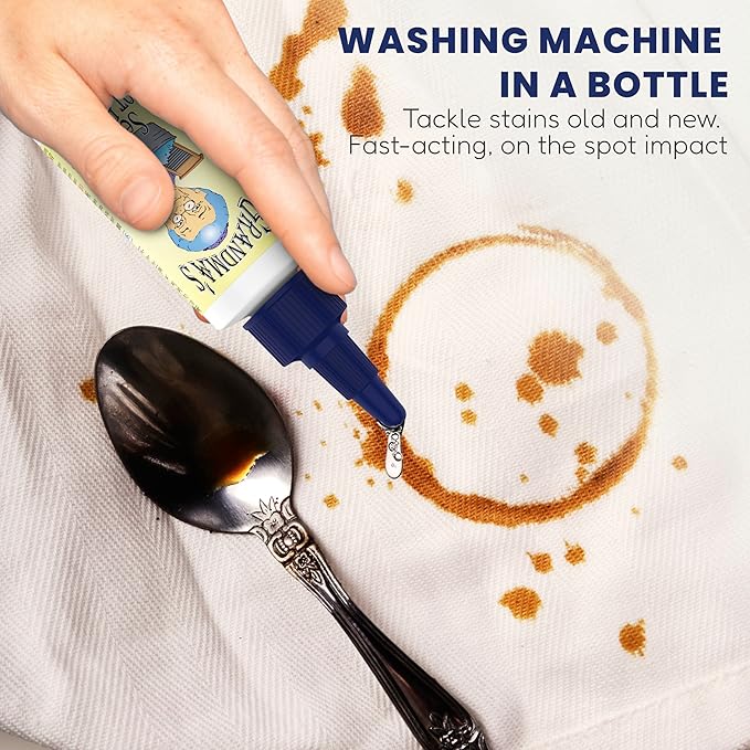 Grandma's Secret Spot Remover - Chlorine, Bleach and Toxin-Free Fabric Stain Remover for Clothes - Removes Oil, Paint, Blood and Pet Stains – 2 Ounce, 6 Pack