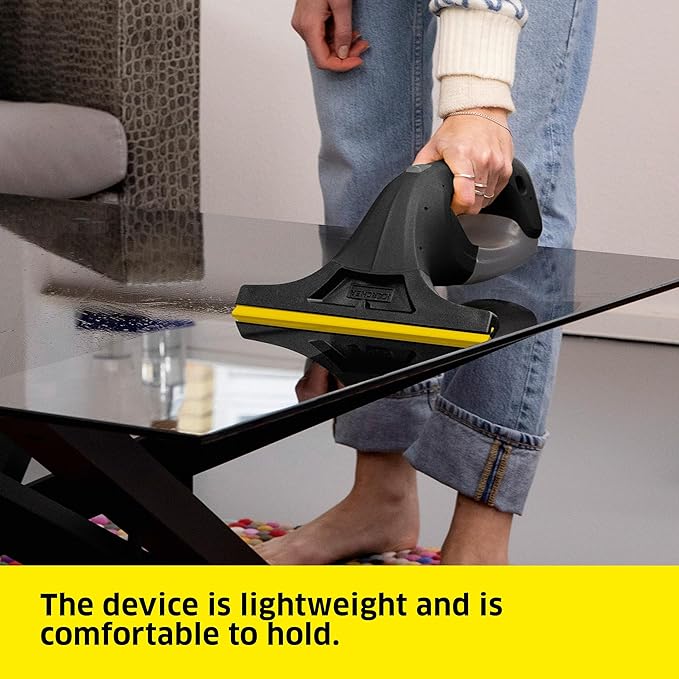 Kärcher WV 1 Electric Window Vacuum Squeegee 10" - Perfect for Showers, Mirrors, Glass, and Countertops - Electric Squeegee, Black