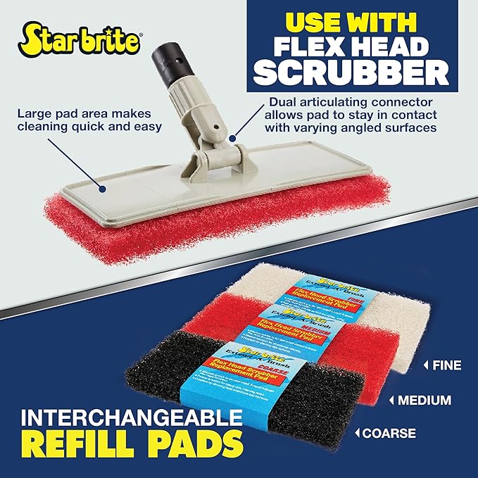 STAR BRITE Flexible Head Scrubber Replacement (Coarse) (Black) (040127)