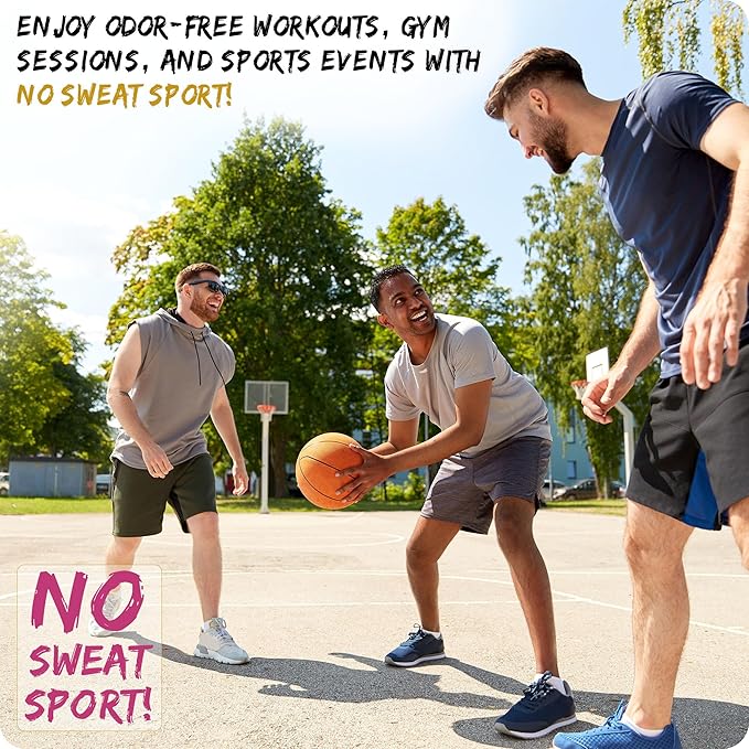 NO SWEAT! SPORT Fabric Odor Neutralizer for Athletic Clothes & Shoes – Movement-Activated Odor Control for Workouts, Gym & Sports | Alcohol-Free, Fabric Safe, 98% Natural Ingredients (50 mL)