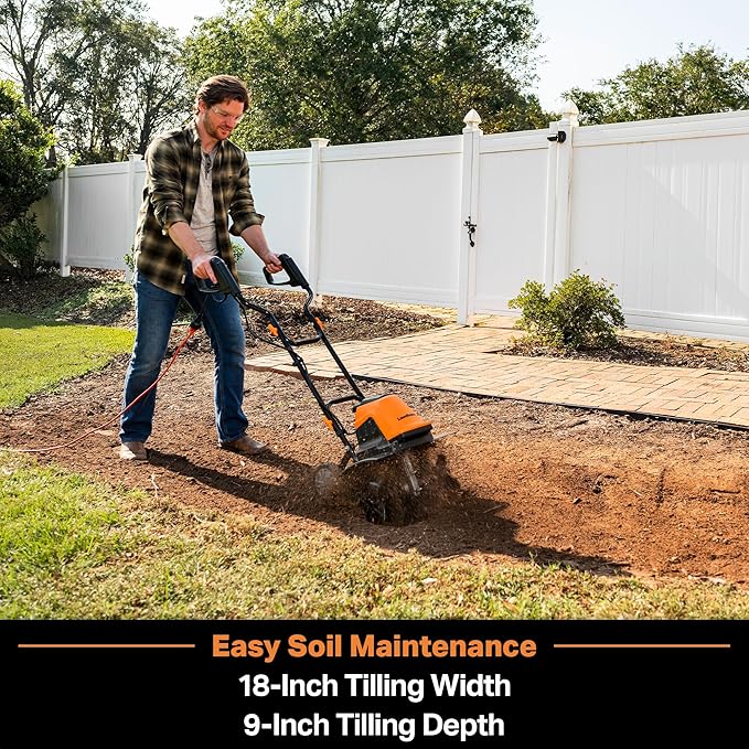 LawnMaster 13.5 Amp 18” Electric Tiller – TE1318M
