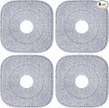 4 Pack 8.6" Square Microfiber Mop Pads Refills, Machine Washable, Highly Absorbent, Compatible with for True & Tidy Spin Mop and Most Square Spin Mops & Bucket