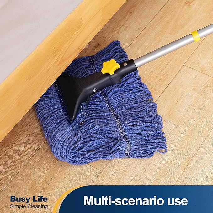 Yocada Looped-End String Wet Mop Head Refill Replacement Heavy Duty Cotton Commercial Industrial Grade Floor Cleaning