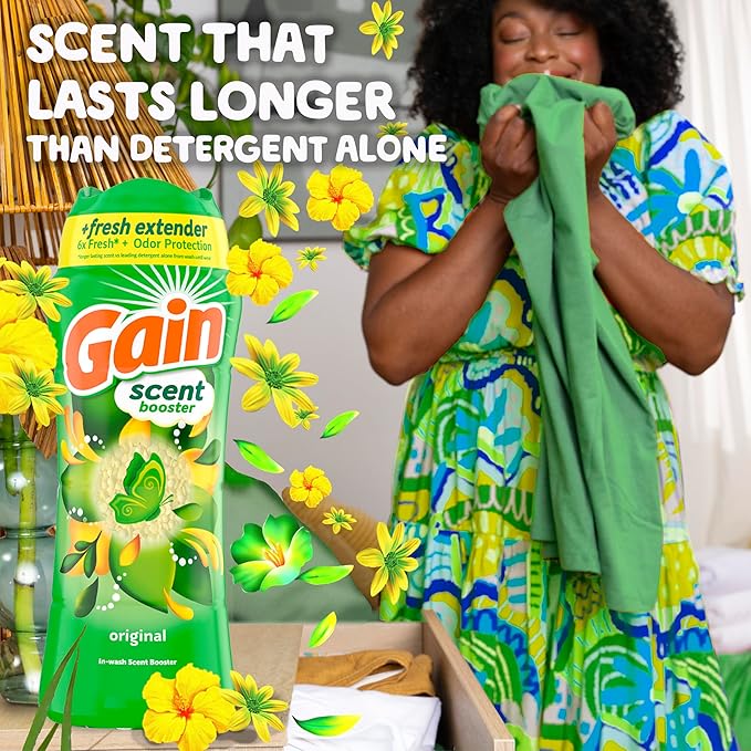 Gain In-Wash Laundry Scent Booster Beads, Original Scent, 24.0 OZ, Fresh Extender + Odor Protection