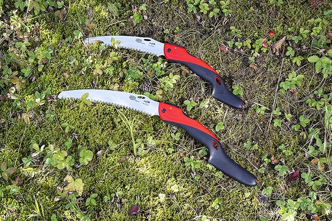 FELCO 604 Folding Pruning Saw –Curved Pull-Stroke Saw for Tree Trimming & Elevated Cut | Tree Branch Cutter | Folding Handsaw with Chrome-Plated 10" Blade, Non-Slip Handle, Blade Lock, Swiss Precision