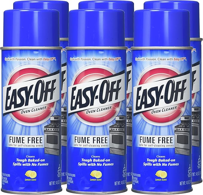 Easy-Off Fume Free Oven Cleaner Foam, Removes Grease & Burned-On Food, For Ovens, Air Fryers & More 14.5oz (6-count)